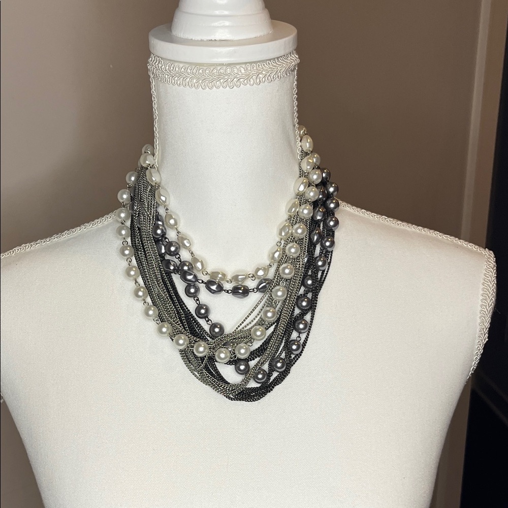 Elegant Multi-Strand Pearl Necklace